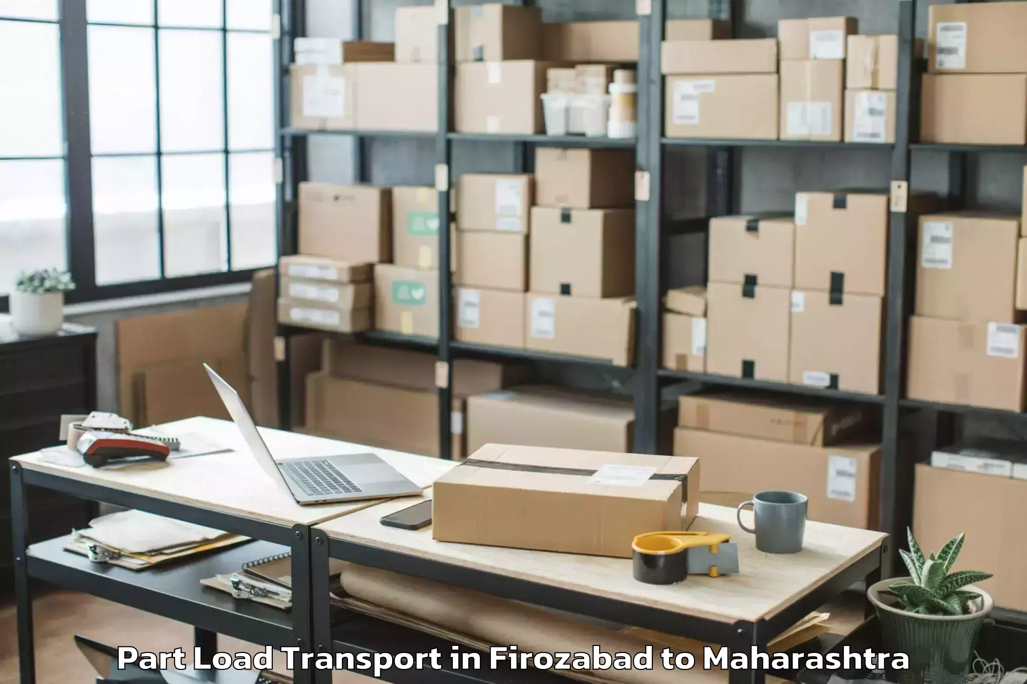 Book Firozabad to Bhamragad Part Load Transport Online